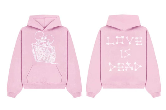 Love Is Dead Hoodie (Baby Pink)